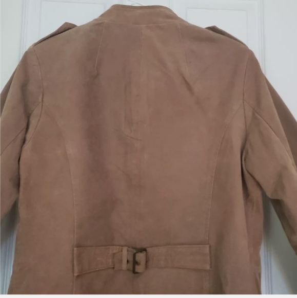 Twiggy London Suede, Lined, Women's 1X Plus Size Military Style Jacket. FF272 - Picture 7 of 10